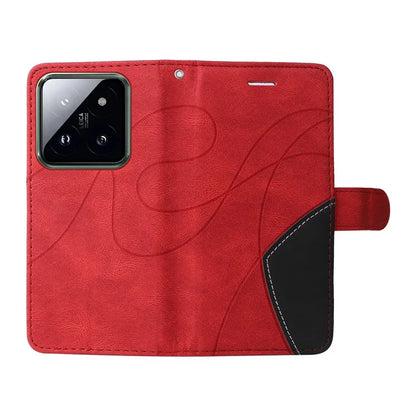 KT Leather Series-1 Phone Shell for Xiaomi 14 Pro Case Splicing PU Leather Shockproof Cover