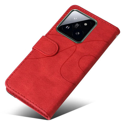 KT Leather Series-1 Phone Shell for Xiaomi 14 Pro Case Splicing PU Leather Shockproof Cover