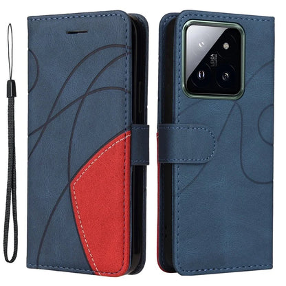 KT Leather Series-1 Phone Shell for Xiaomi 14 Pro Case Splicing PU Leather Shockproof Cover