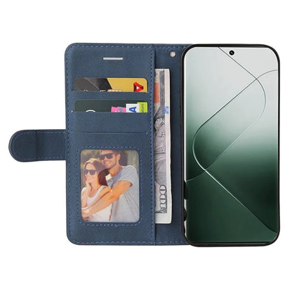 KT Leather Series-1 Phone Shell for Xiaomi 14 Pro Case Splicing PU Leather Shockproof Cover