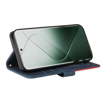 KT Leather Series-1 Phone Shell for Xiaomi 14 Pro Case Splicing PU Leather Shockproof Cover