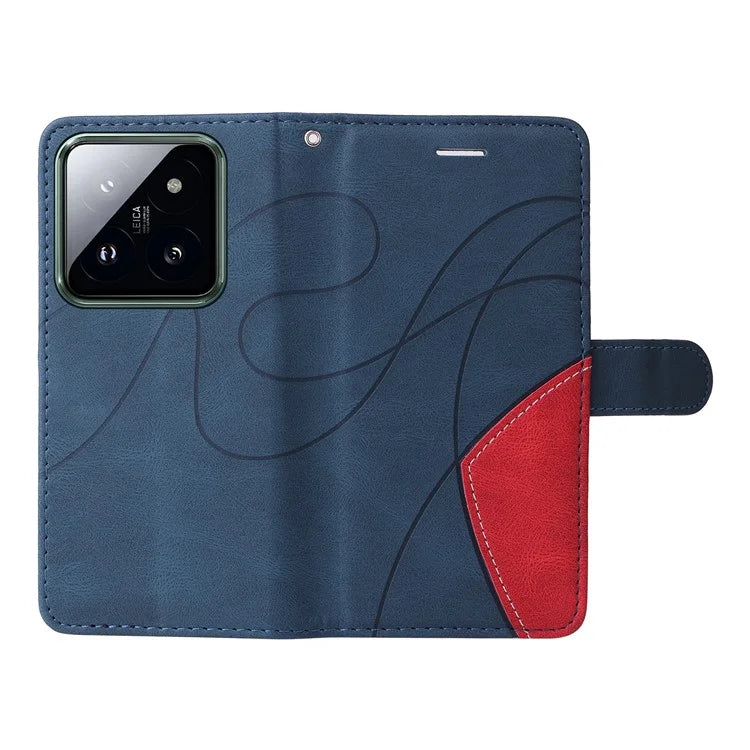 KT Leather Series-1 Phone Shell for Xiaomi 14 Pro Case Splicing PU Leather Shockproof Cover