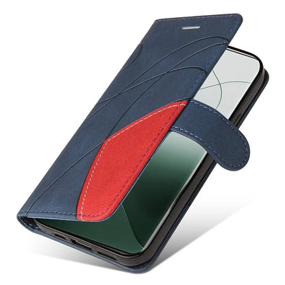 KT Leather Series-1 Phone Shell for Xiaomi 14 Pro Case Splicing PU Leather Shockproof Cover