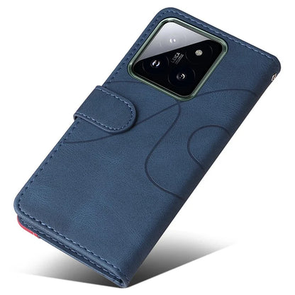 KT Leather Series-1 Phone Shell for Xiaomi 14 Pro Case Splicing PU Leather Shockproof Cover