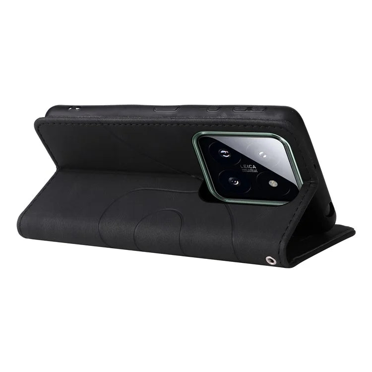 KT Leather Series-1 Phone Shell for Xiaomi 14 Pro Case Splicing PU Leather Shockproof Cover