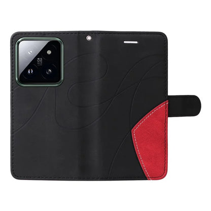 KT Leather Series-1 Phone Shell for Xiaomi 14 Pro Case Splicing PU Leather Shockproof Cover