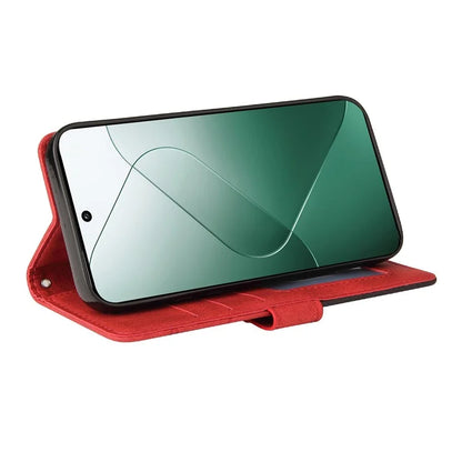 KT Leather Series-1 Phone Shell for Xiaomi 14 Case Splicing PU Leather Magnetic Clasp Cover