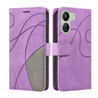 KT Leather Series-1 For Xiaomi Redmi 13C 4G / Poco C65 4G Case Splicing PU Leather Anti-fall Phone Cover