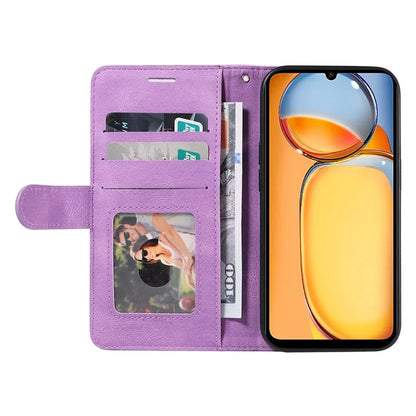 KT Leather Series-1 For Xiaomi Redmi 13C 4G / Poco C65 4G Case Splicing PU Leather Anti-fall Phone Cover
