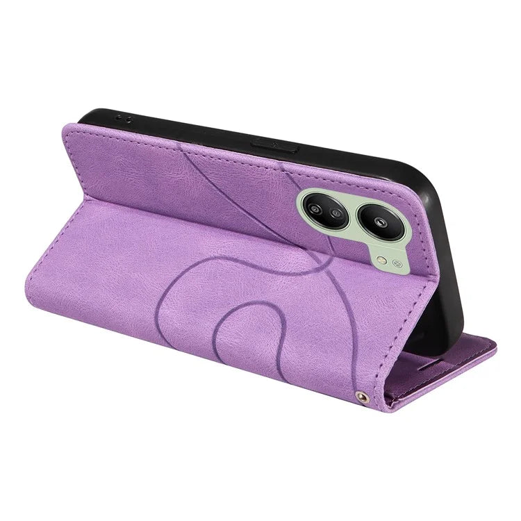 KT Leather Series-1 For Xiaomi Redmi 13C 4G / Poco C65 4G Case Splicing PU Leather Anti-fall Phone Cover