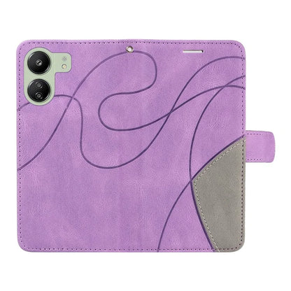 KT Leather Series-1 For Xiaomi Redmi 13C 4G / Poco C65 4G Case Splicing PU Leather Anti-fall Phone Cover