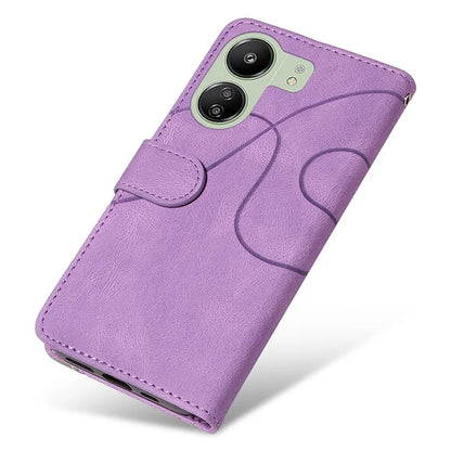 KT Leather Series-1 For Xiaomi Redmi 13C 4G / Poco C65 4G Case Splicing PU Leather Anti-fall Phone Cover