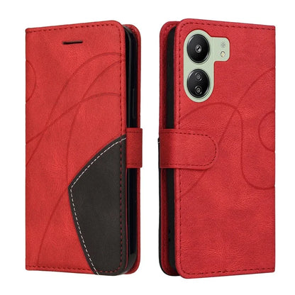 KT Leather Series-1 For Xiaomi Redmi 13C 4G / Poco C65 4G Case Splicing PU Leather Anti-fall Phone Cover
