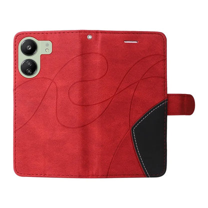 KT Leather Series-1 For Xiaomi Redmi 13C 4G / Poco C65 4G Case Splicing PU Leather Anti-fall Phone Cover