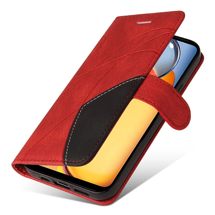 KT Leather Series-1 For Xiaomi Redmi 13C 4G / Poco C65 4G Case Splicing PU Leather Anti-fall Phone Cover