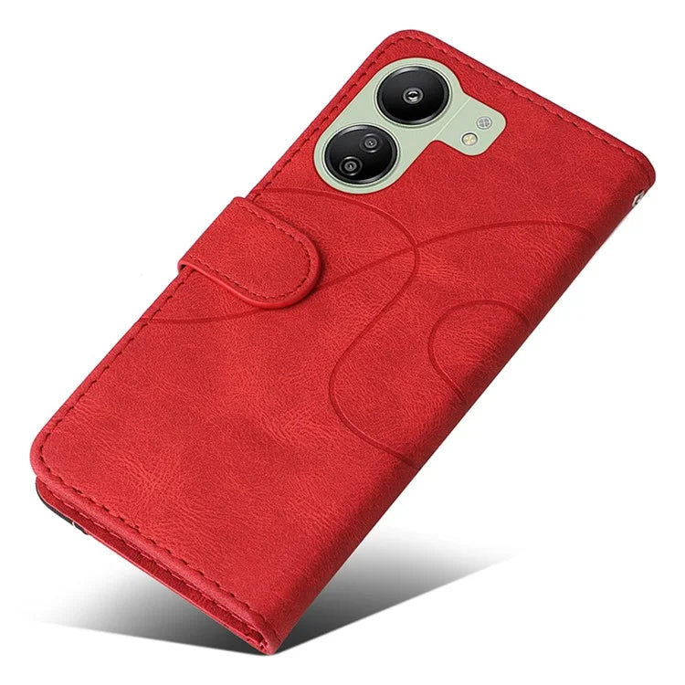 KT Leather Series-1 For Xiaomi Redmi 13C 4G / Poco C65 4G Case Splicing PU Leather Anti-fall Phone Cover