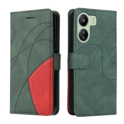 KT Leather Series-1 For Xiaomi Redmi 13C 4G / Poco C65 4G Case Splicing PU Leather Anti-fall Phone Cover