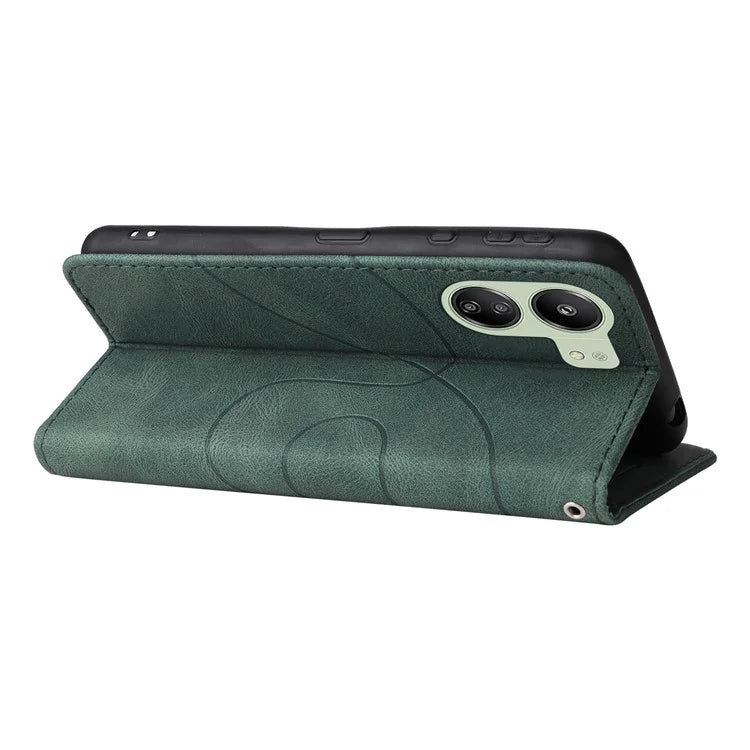 KT Leather Series-1 For Xiaomi Redmi 13C 4G / Poco C65 4G Case Splicing PU Leather Anti-fall Phone Cover