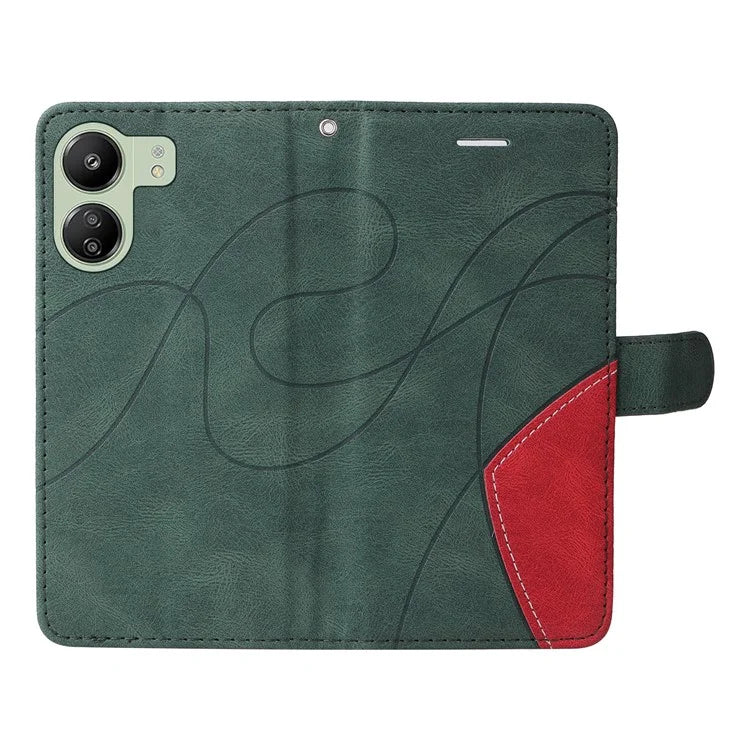 KT Leather Series-1 For Xiaomi Redmi 13C 4G / Poco C65 4G Case Splicing PU Leather Anti-fall Phone Cover