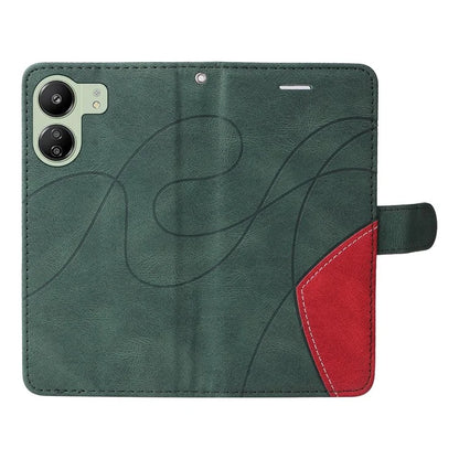 KT Leather Series-1 For Xiaomi Redmi 13C 4G / Poco C65 4G Case Splicing PU Leather Anti-fall Phone Cover