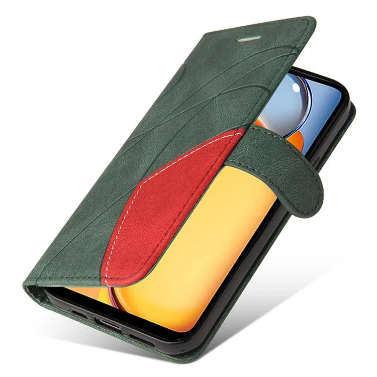 KT Leather Series-1 For Xiaomi Redmi 13C 4G / Poco C65 4G Case Splicing PU Leather Anti-fall Phone Cover