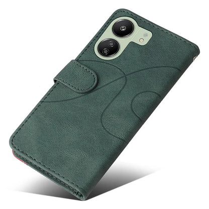 KT Leather Series-1 For Xiaomi Redmi 13C 4G / Poco C65 4G Case Splicing PU Leather Anti-fall Phone Cover