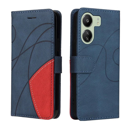 KT Leather Series-1 For Xiaomi Redmi 13C 4G / Poco C65 4G Case Splicing PU Leather Anti-fall Phone Cover