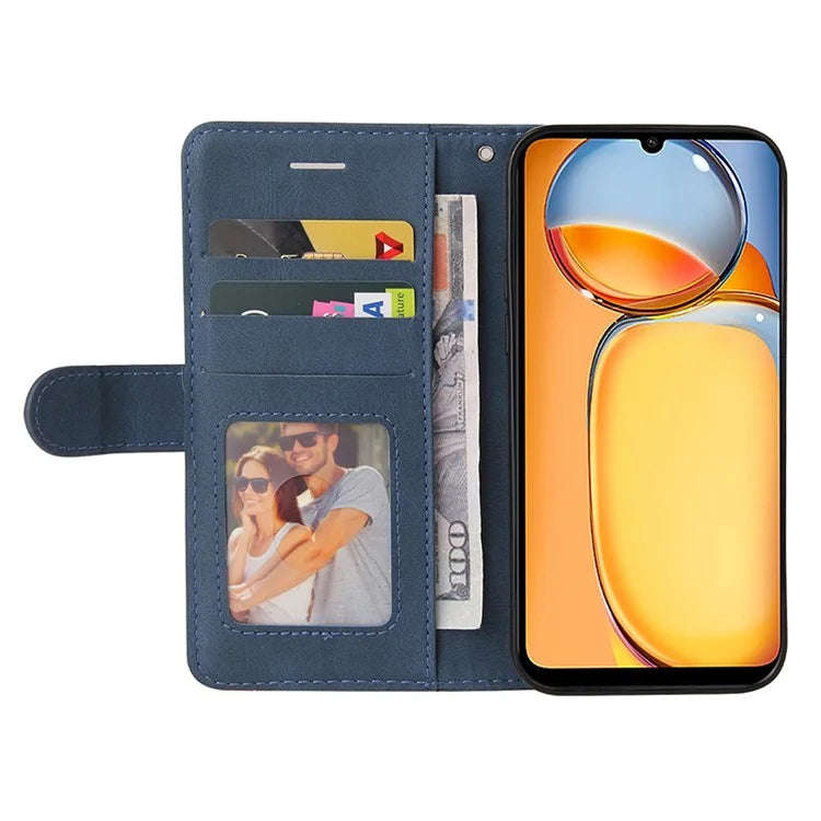 KT Leather Series-1 For Xiaomi Redmi 13C 4G / Poco C65 4G Case Splicing PU Leather Anti-fall Phone Cover