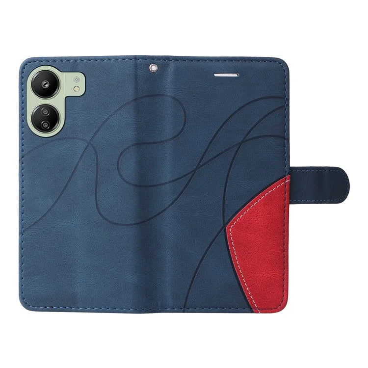 KT Leather Series-1 For Xiaomi Redmi 13C 4G / Poco C65 4G Case Splicing PU Leather Anti-fall Phone Cover