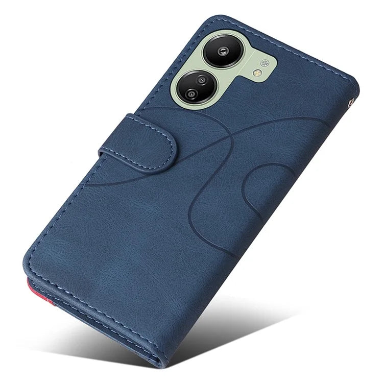 KT Leather Series-1 For Xiaomi Redmi 13C 4G / Poco C65 4G Case Splicing PU Leather Anti-fall Phone Cover