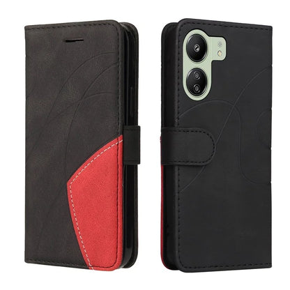 KT Leather Series-1 For Xiaomi Redmi 13C 4G / Poco C65 4G Case Splicing PU Leather Anti-fall Phone Cover