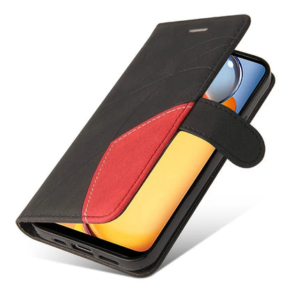 KT Leather Series-1 For Xiaomi Redmi 13C 4G / Poco C65 4G Case Splicing PU Leather Anti-fall Phone Cover