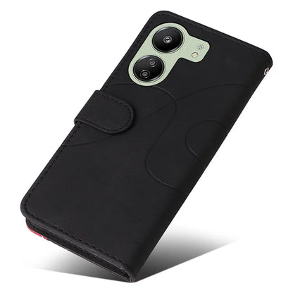 KT Leather Series-1 For Xiaomi Redmi 13C 4G / Poco C65 4G Case Splicing PU Leather Anti-fall Phone Cover