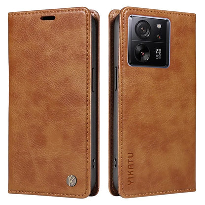 YIKATU YK-006 For Xiaomi 13T / 13T Pro / Redmi K60 Ultra Case PU Leather Litchi Texture Wallet Cover