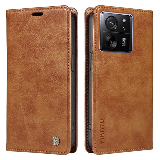YIKATU YK-006 For Xiaomi 13T / 13T Pro / Redmi K60 Ultra Case PU Leather Litchi Texture Wallet Cover