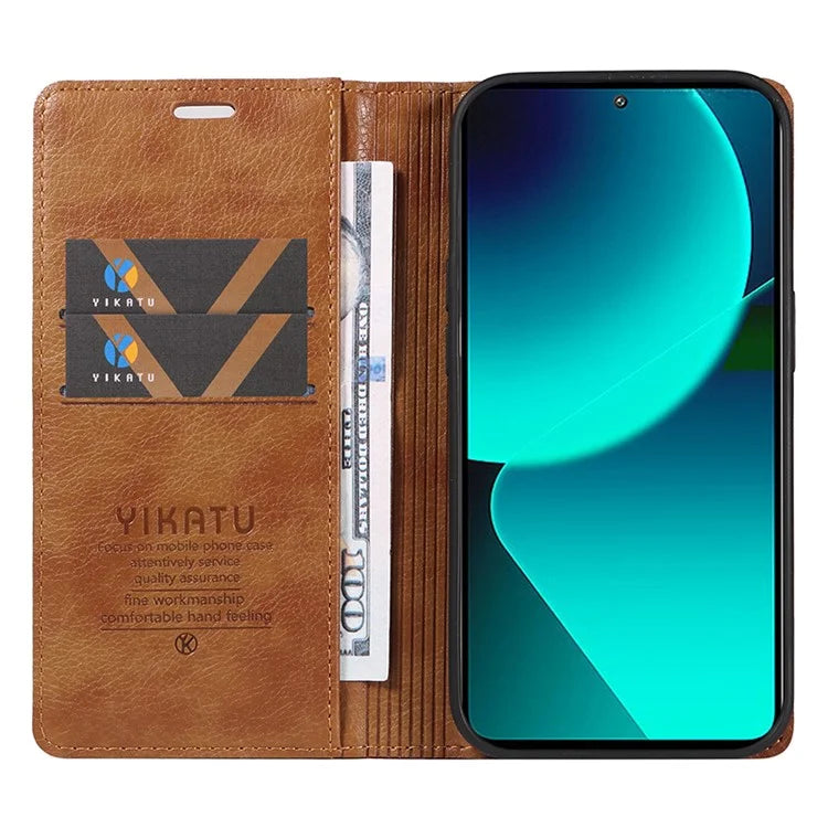 YIKATU YK-006 For Xiaomi 13T / 13T Pro / Redmi K60 Ultra Case PU Leather Litchi Texture Wallet Cover
