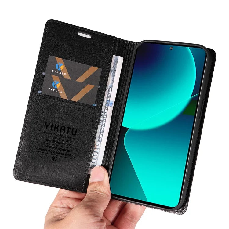 YIKATU YK-006 For Xiaomi 13T / 13T Pro / Redmi K60 Ultra Case PU Leather Litchi Texture Wallet Cover