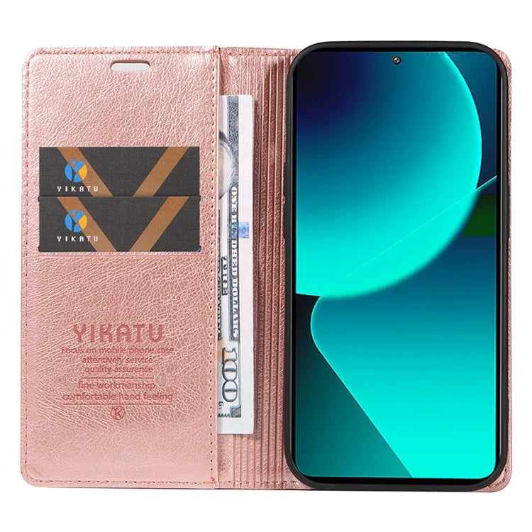 YIKATU YK-006 For Xiaomi 13T / 13T Pro / Redmi K60 Ultra Case PU Leather Litchi Texture Wallet Cover