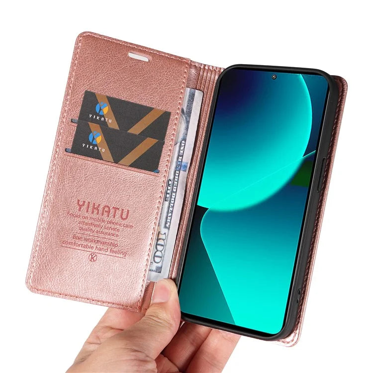 YIKATU YK-006 For Xiaomi 13T / 13T Pro / Redmi K60 Ultra Case PU Leather Litchi Texture Wallet Cover
