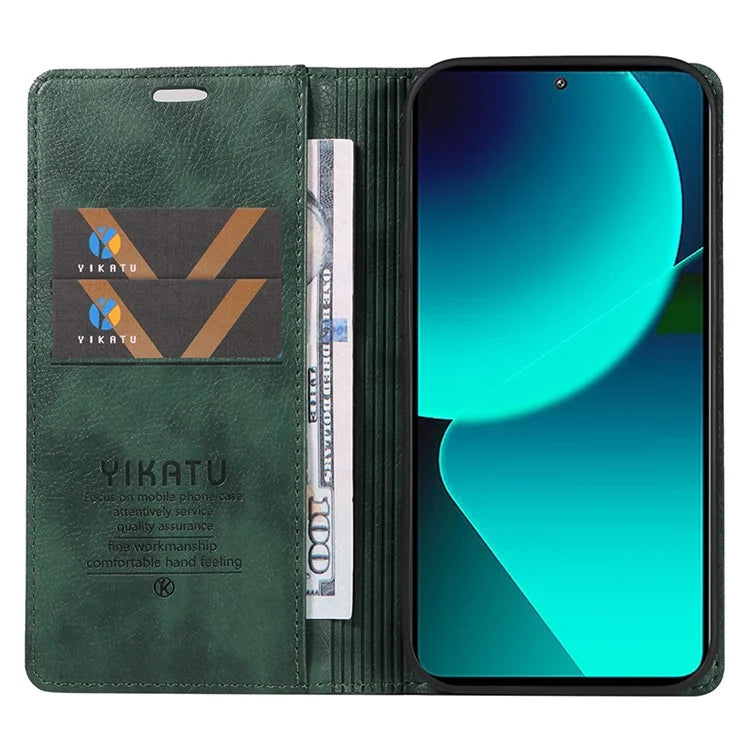 YIKATU YK-006 For Xiaomi 13T / 13T Pro / Redmi K60 Ultra Case PU Leather Litchi Texture Wallet Cover