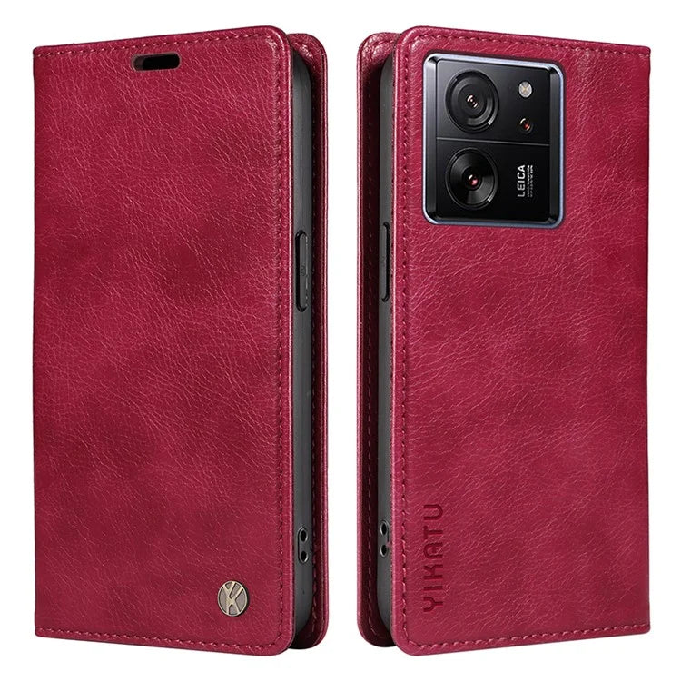 YIKATU YK-006 For Xiaomi 13T / 13T Pro / Redmi K60 Ultra Case PU Leather Litchi Texture Wallet Cover