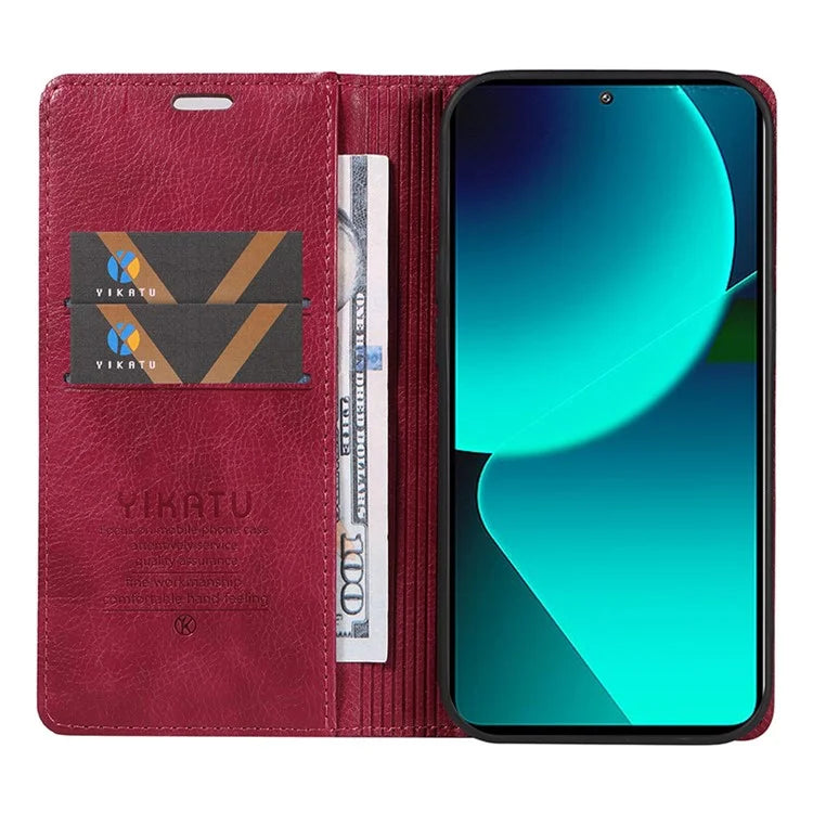 YIKATU YK-006 For Xiaomi 13T / 13T Pro / Redmi K60 Ultra Case PU Leather Litchi Texture Wallet Cover