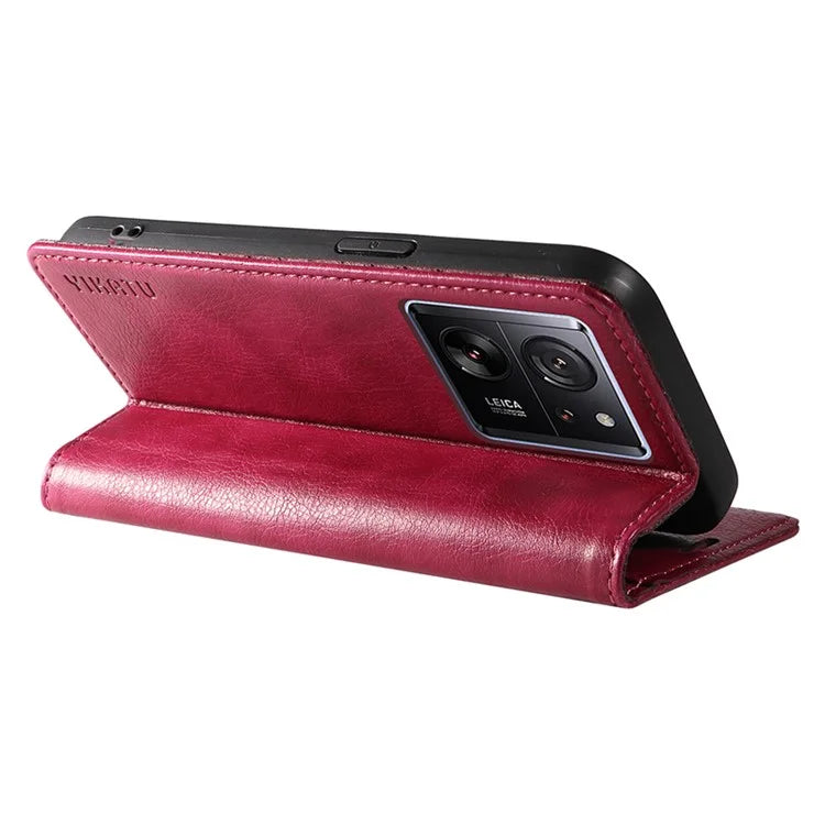 YIKATU YK-006 For Xiaomi 13T / 13T Pro / Redmi K60 Ultra Case PU Leather Litchi Texture Wallet Cover