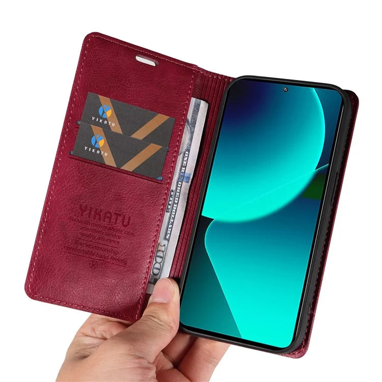 YIKATU YK-006 For Xiaomi 13T / 13T Pro / Redmi K60 Ultra Case PU Leather Litchi Texture Wallet Cover