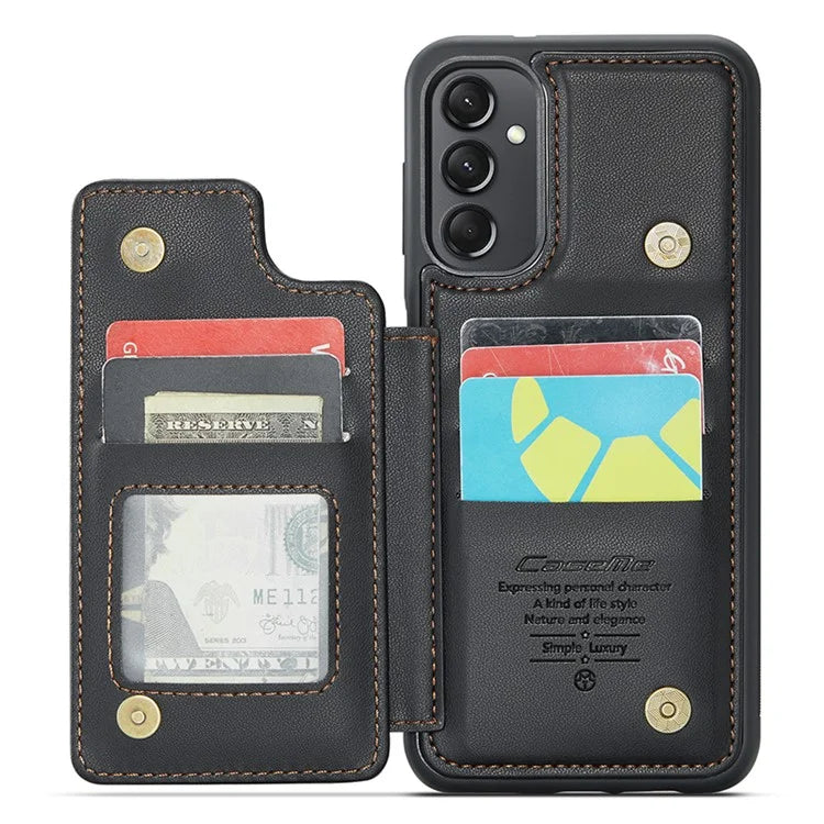CASEME C22 Series For Samsung Galaxy A24 4G (162.1 x 77.6 x 8.3mm) Phone Case RFID Blocking PU Leather Cover