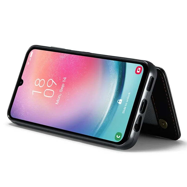 CASEME C22 Series For Samsung Galaxy A24 4G (162.1 x 77.6 x 8.3mm) Phone Case RFID Blocking PU Leather Cover