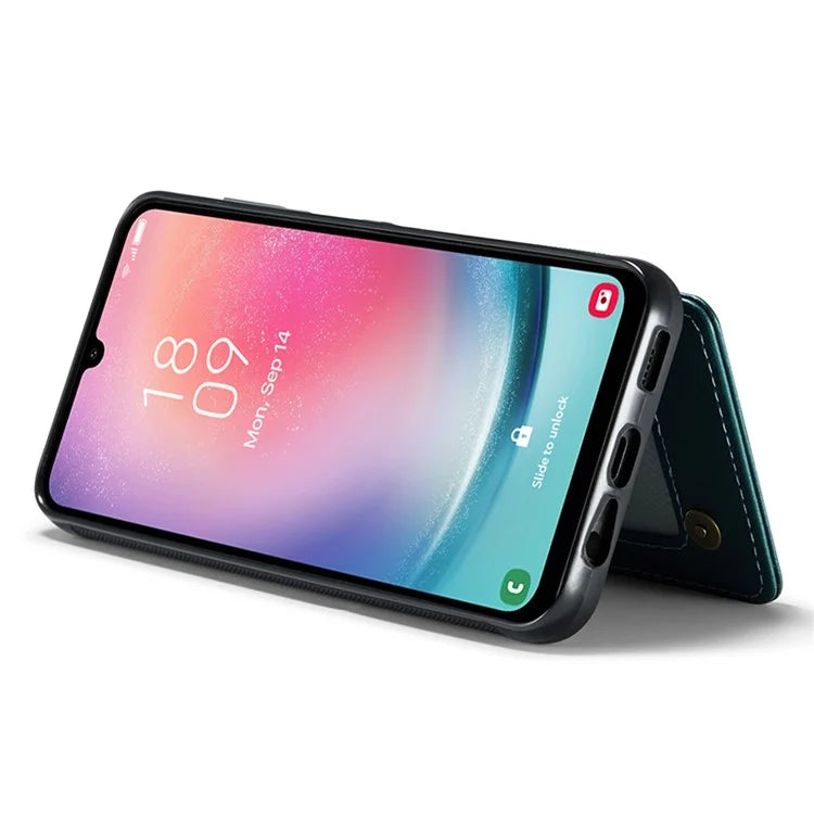 CASEME C22 Series For Samsung Galaxy A24 4G (162.1 x 77.6 x 8.3mm) Phone Case RFID Blocking PU Leather Cover