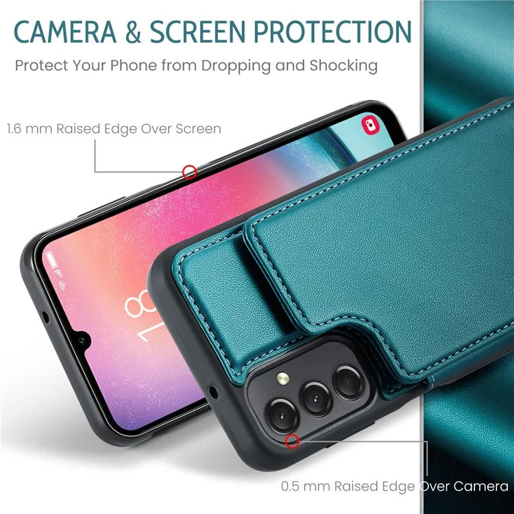 CASEME C22 Series For Samsung Galaxy A24 4G (162.1 x 77.6 x 8.3mm) Phone Case RFID Blocking PU Leather Cover