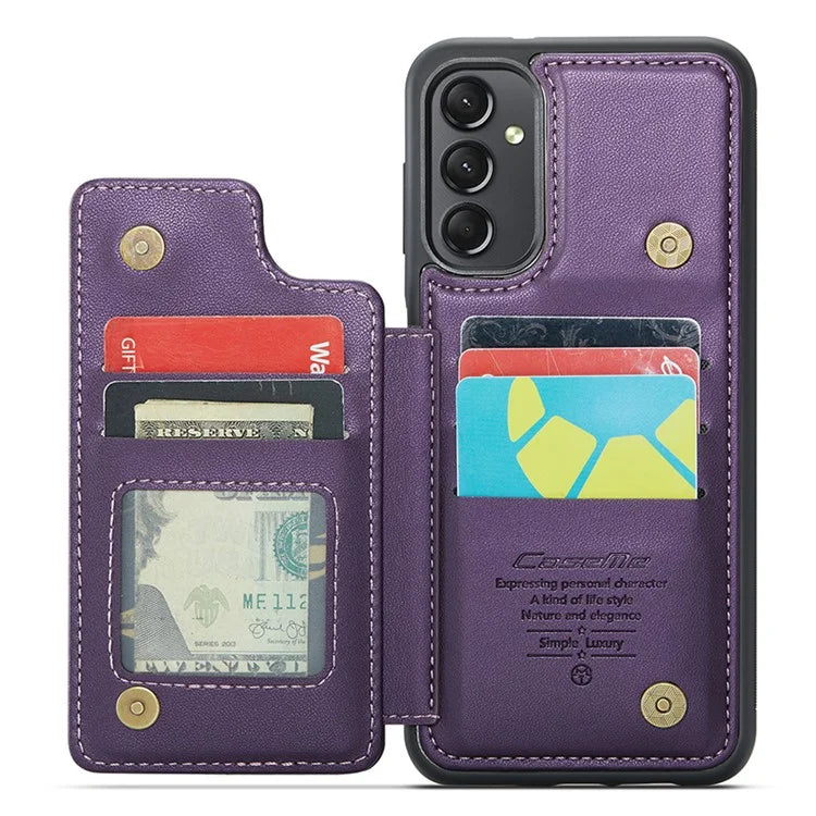 CASEME C22 Series For Samsung Galaxy A24 4G (162.1 x 77.6 x 8.3mm) Phone Case RFID Blocking PU Leather Cover