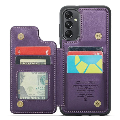 CASEME C22 Series For Samsung Galaxy A24 4G (162.1 x 77.6 x 8.3mm) Phone Case RFID Blocking PU Leather Cover